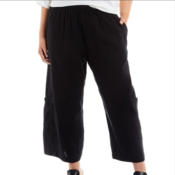 bryn Walker Pants - Bryn Walker Casbah Light Linen WideLeg Crop Pull-on Coordinating Pant